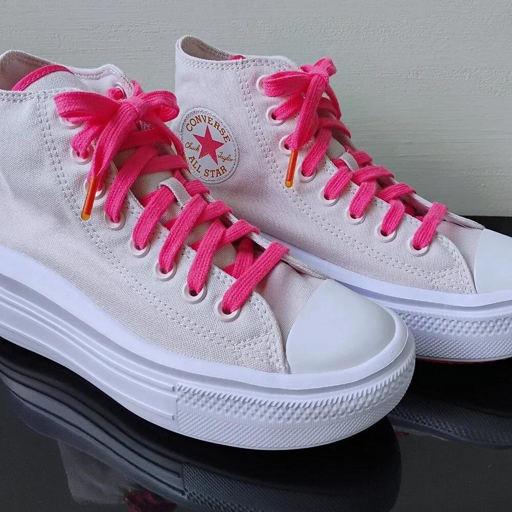 Converse Women Chuck Taylor All Star Move Ombre Platform Barely Rose/Strawberry - Picture 4 of 13